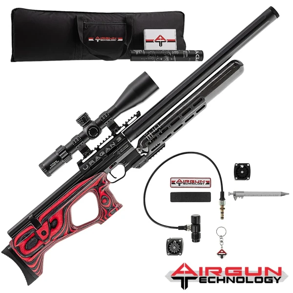 AGN Uragan 3 Long 700 mm 5.5 mm Kırmızı Lamine PCP Havalı Tüfek