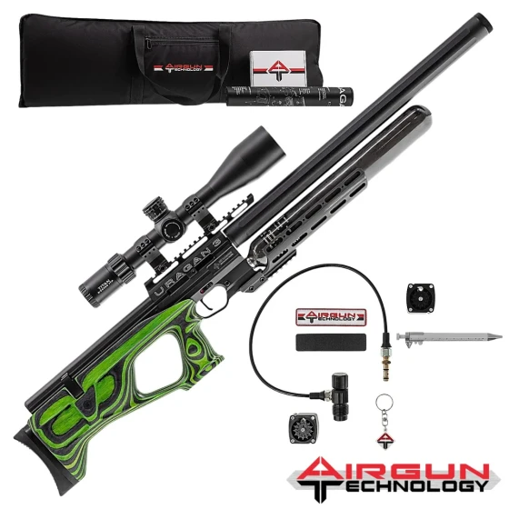 AGN Uragan 3 Long 700 mm 6.35 mm Yeşil Lamine PCP Havalı Tüfek