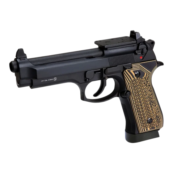 KLI BERETTA KL92 PRO SIYAH (Optic Ready & G10 Grip) CO2 BLOWBACK 4.5mm Havalı Tabanca