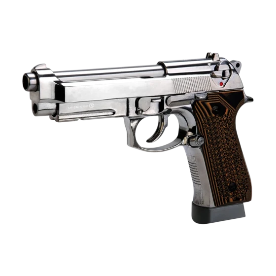 KLI BERETTA KL92 SILVER Parlak Gümüş (G10 Grip) CO2 BLOWBACK 4.5mm Havalı Tabanca