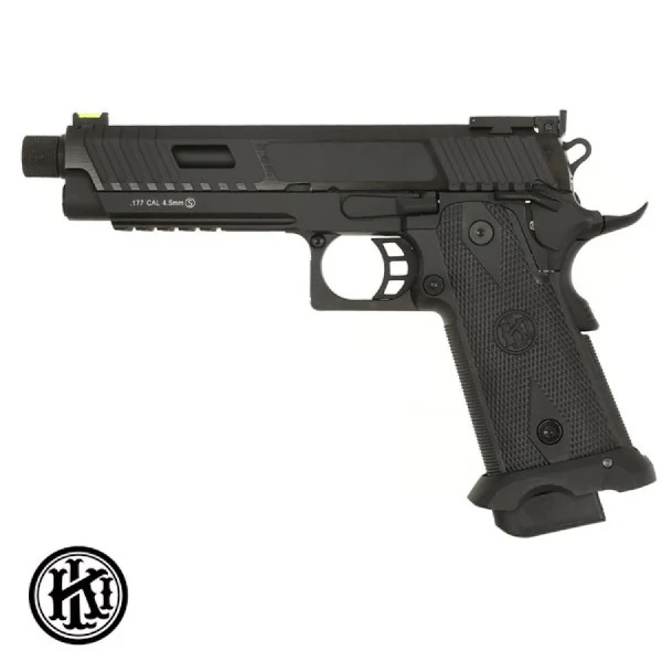 KLI HI-CAPA JW3 5.1 KIKIMORA CO2 BLOWBACK - BLACKOUT VERS. 4.5mm Havalı Tabanca - Siyah