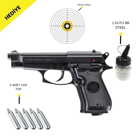 UMAREX Beretta M84 FS 4.5mm Havalı Tabanca - Siyah