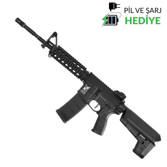 Delta Armory M4 AR15 RIS Charlie Siyah AEG Airsoft Tüfek