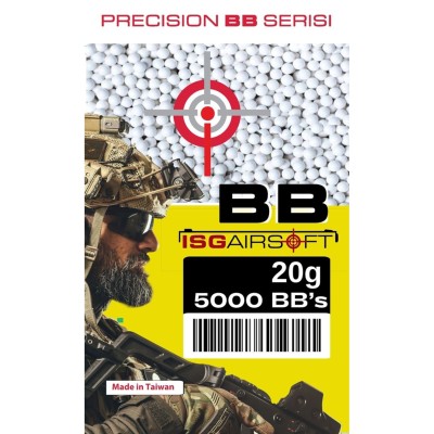 ISG 0.20g BB (Boncuk) Airsoft 5000 ADET 1KG