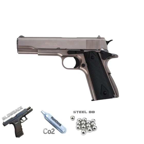 EKOL ES 1911 Colt Füme Havalı Tabanca - Blowback