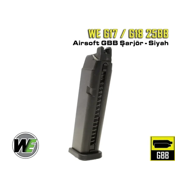 WE GLOCK G17 - G18 - G34 - G33 - G35 YEDEK ŞARJÖR