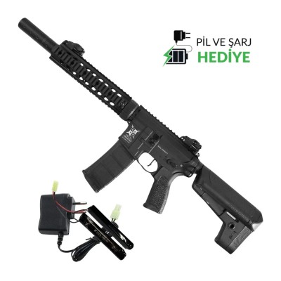 Delta Armory AR15 SilentOps 9'' Charlie Siyah AEG Airsoft Tüfek Full Set