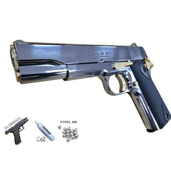 EKOL ES 1911 Colt Krom Gold Havalı Tabanca - Blowback
