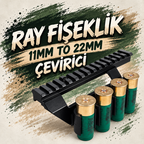 11mm Kızaklı Tüfeklere Takılan 22mm Picatinny Ray Sistemi ve Fişeklik