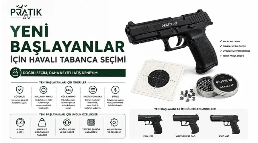 Yeni Başlayanlar İçin Havalı Tabanca Seçimi